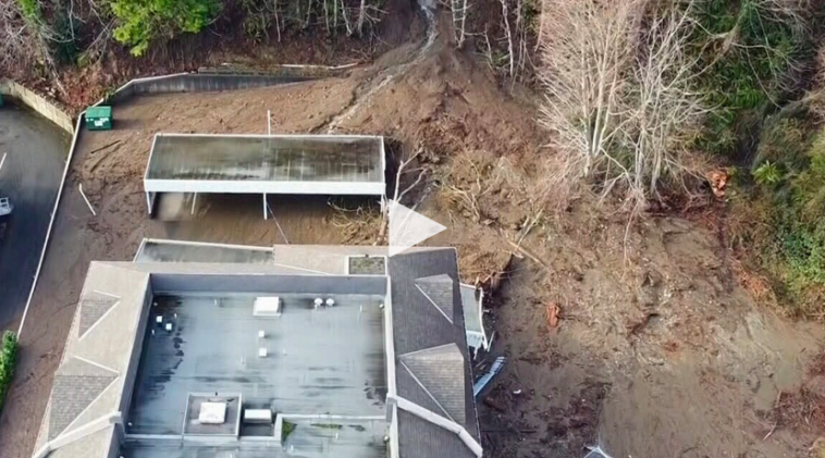 Campbell River has declared a state of emergency after apartment buildings were hit by landslide.