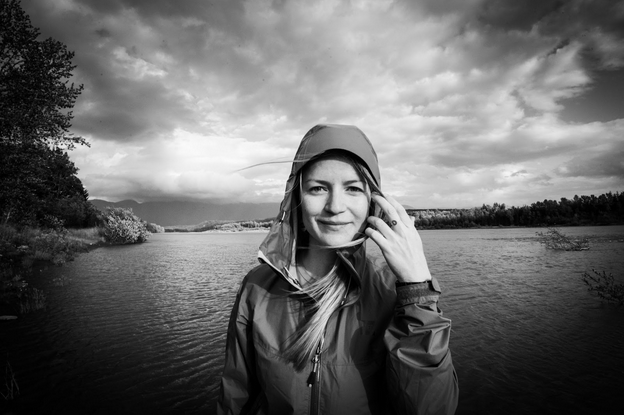 Andrea Reid on the Skeena.