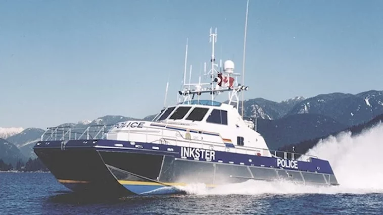 A police boat named "Inkster"